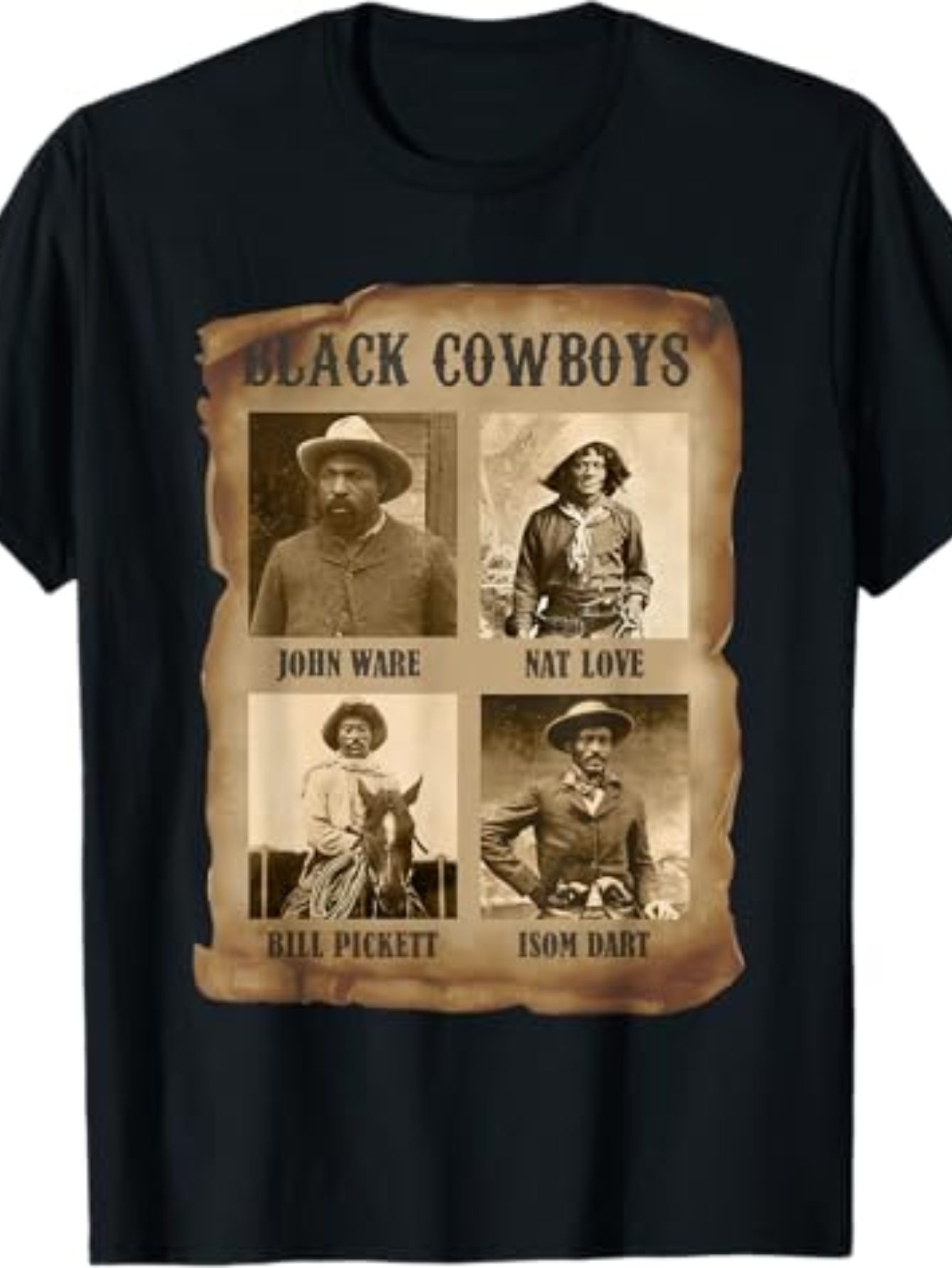 Street Fashion History - T-Shirt Featuring a Black Cowboy Western