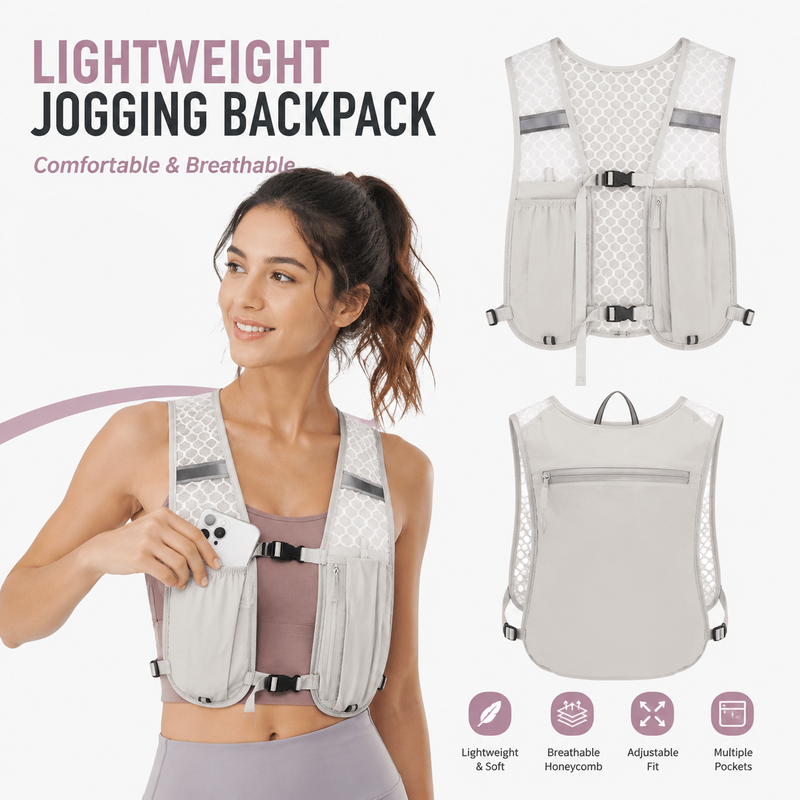 Reflective Jacket Running - Generic Lightweight Running Vest Backpack Ultralight