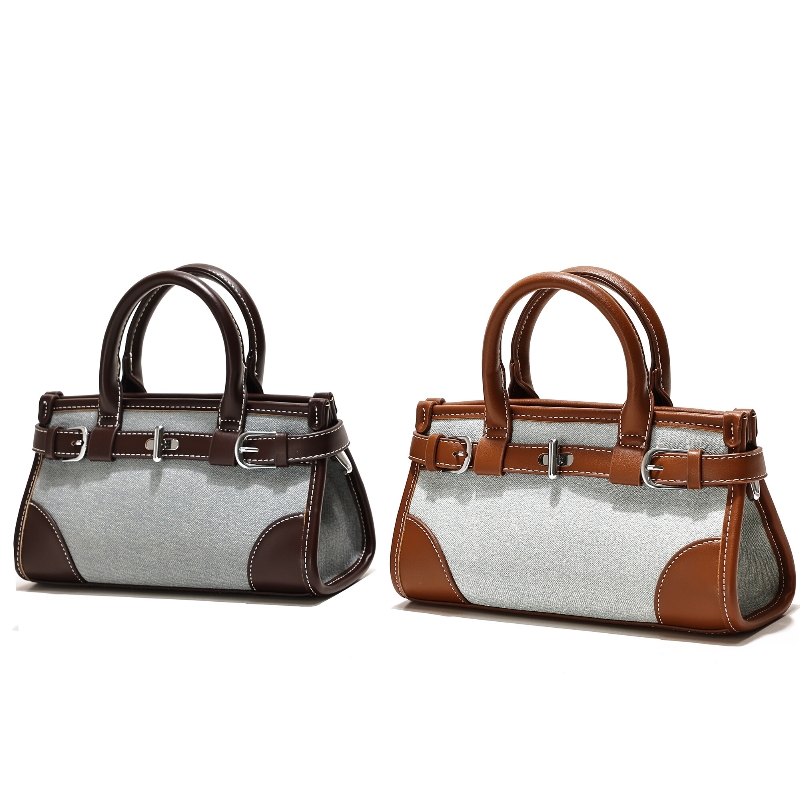 Street Fashion Urban - Fashion Denim Stitched PU Leather Women's