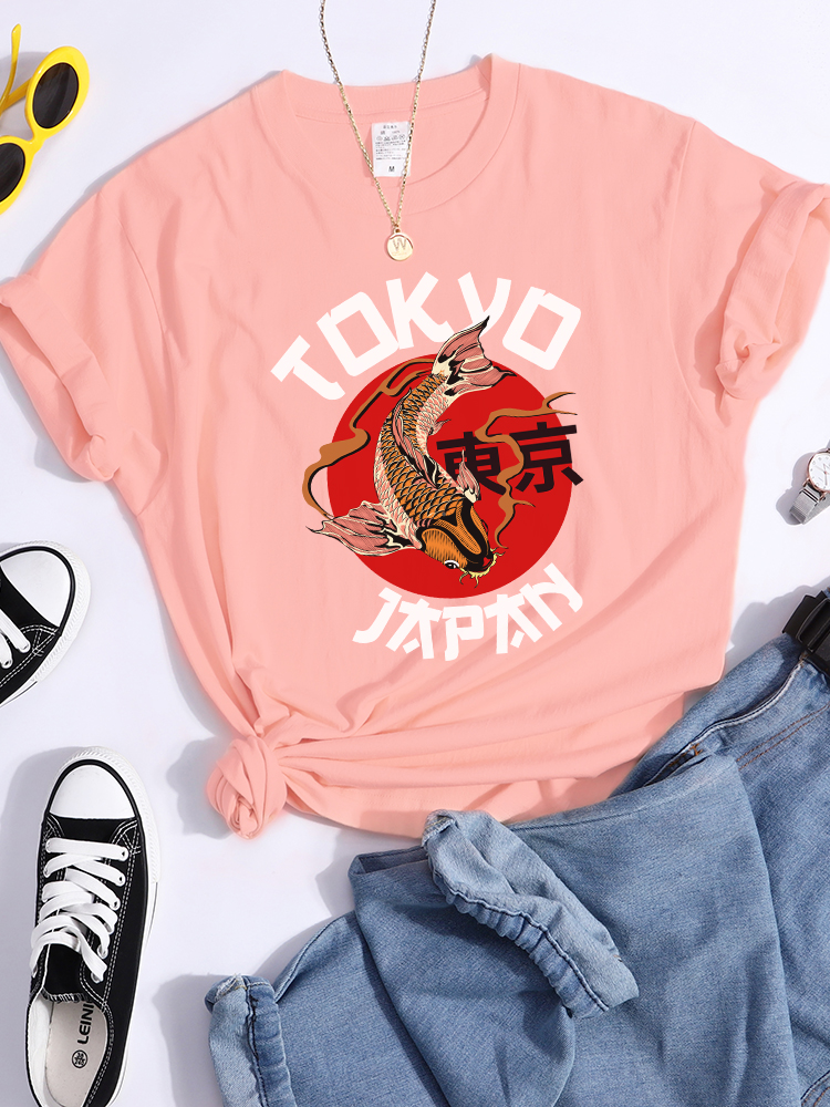Street Fashion In Tokyo - Tokyo Sun Carp, Japan Prints Tshirt