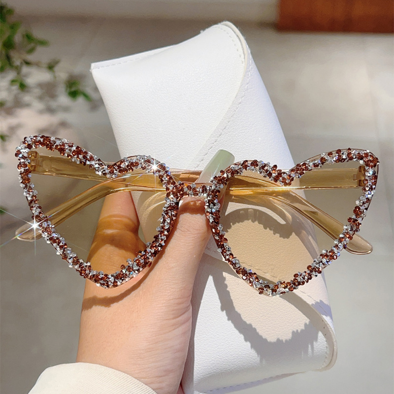 Street Fashion Look - Jelly Color Peach Heart Love Inlaid
