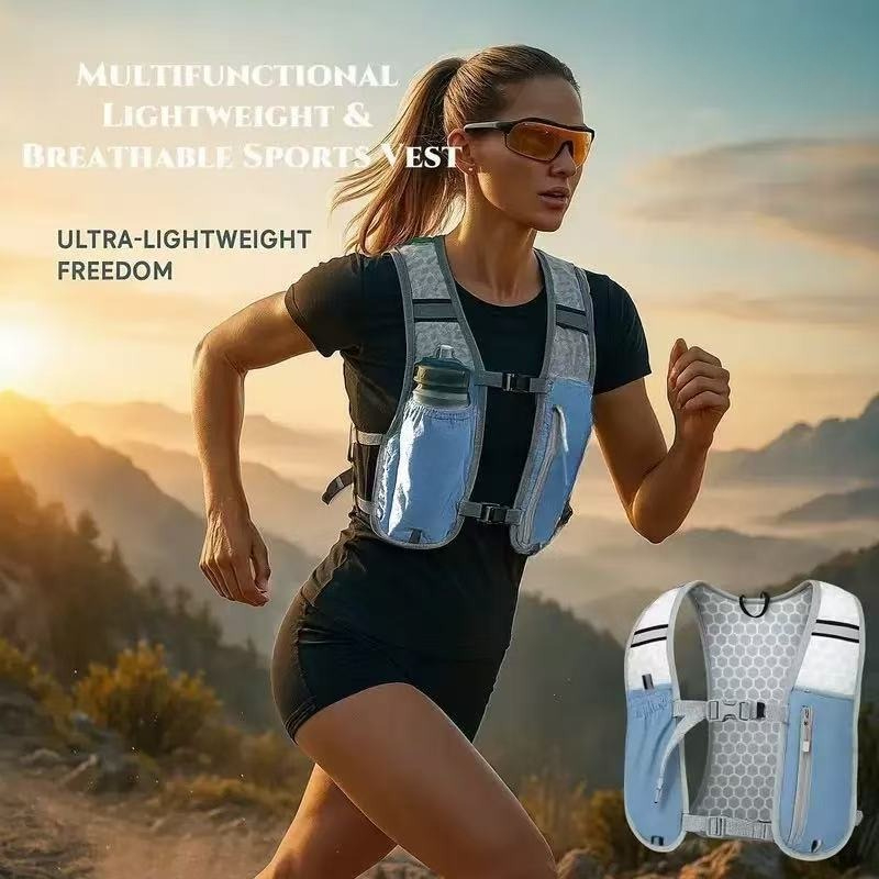 Reflective Jacket Running - Reflective Vest Bag, Outdoor Sports Hiking