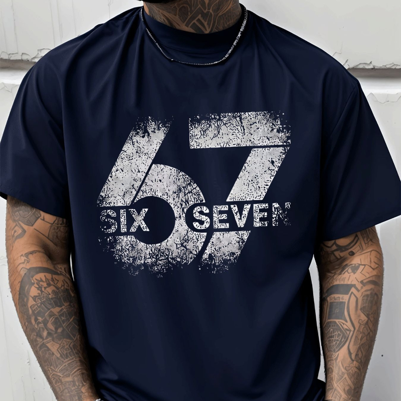 Street Fashion Outfit For Men - Classic Short Sleeve Street Style Distressed