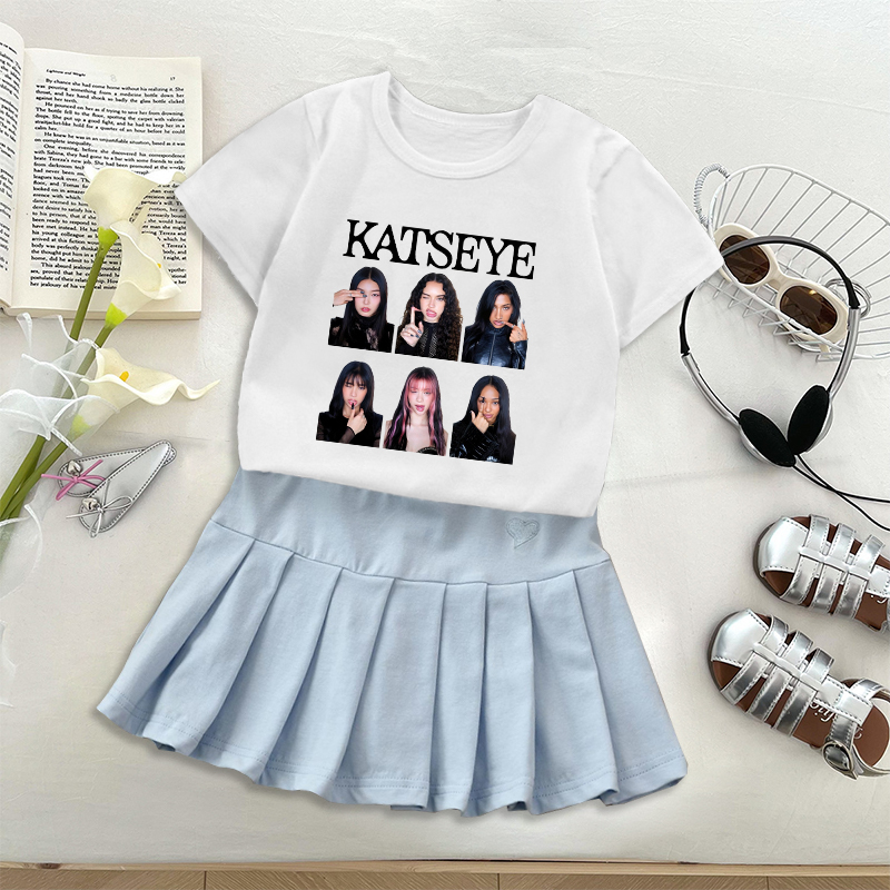 Fashion K POP K-KATSEYE T-shir - Street Fashion Girls ulasan dan harga