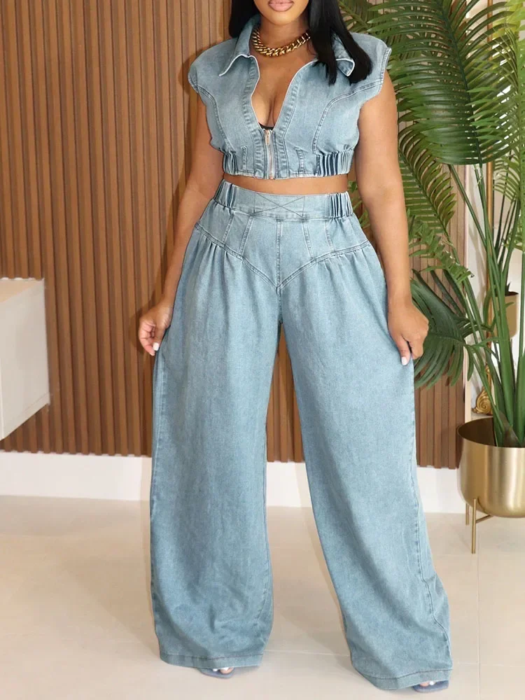 Streetwear Denim Sets Women 2  - Street Fashion Jeans Women ulasan dan harga