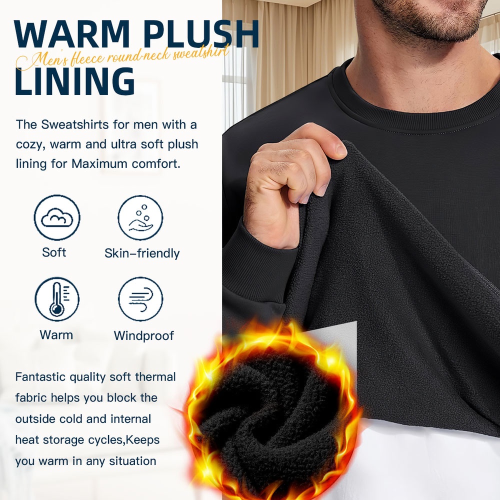 Men's Black Loose-Fitting Crew - Street Fashion Nyc ulasan dan harga
