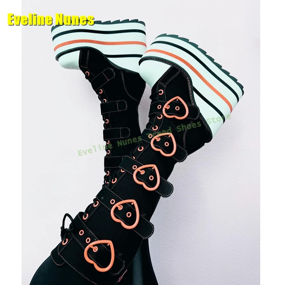 Heart Shaped Buckle Platform B - Street Fashion Trends 2025 ulasan dan harga