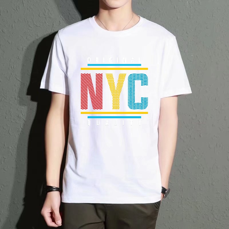 Men's Black Round-Neck Short-S - Street Fashion Nyc ulasan dan harga