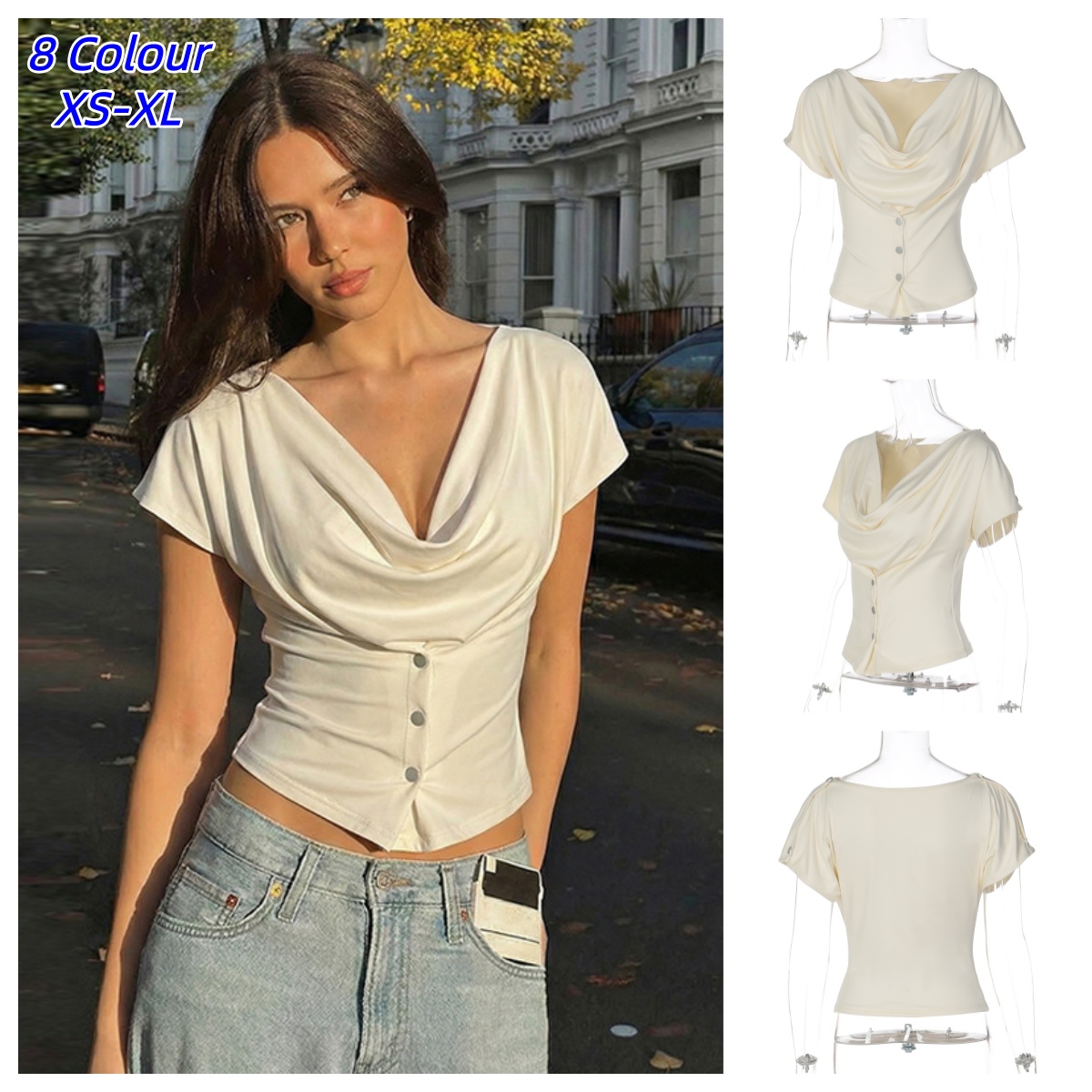 Y2K Women Summer Vest Tees Fas - Street Fashion Shanghai ulasan dan harga