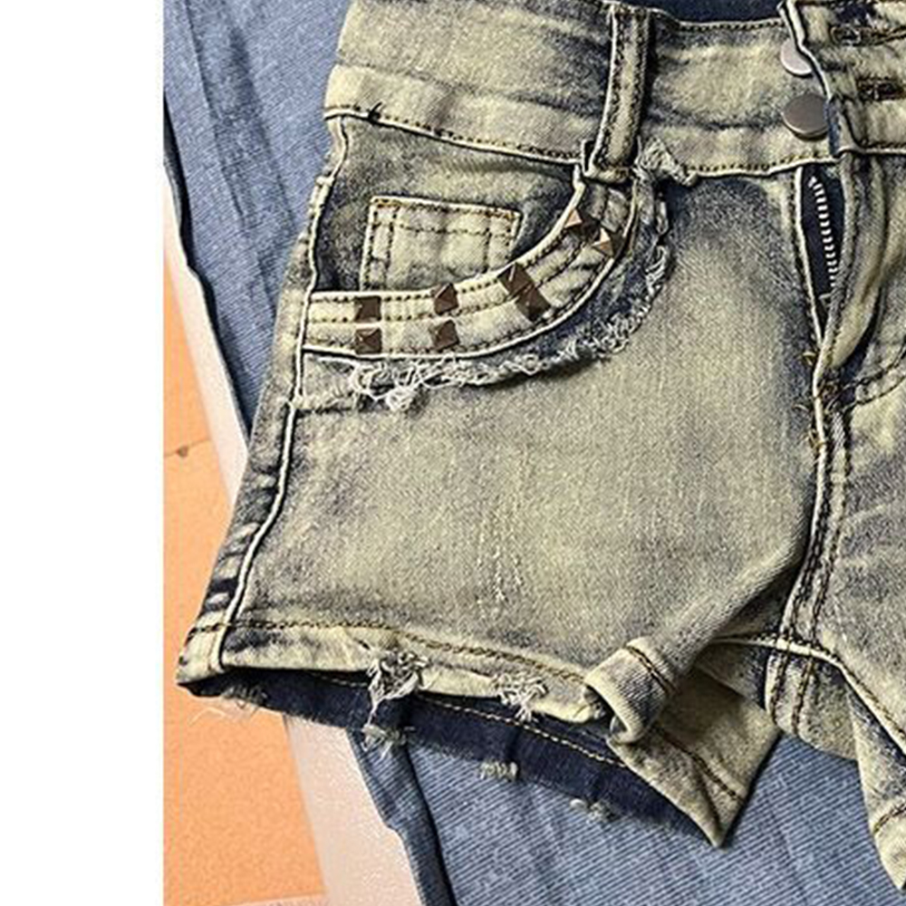 Retroy2K American Rivet Shorts - Street Fashion Girls ulasan dan harga