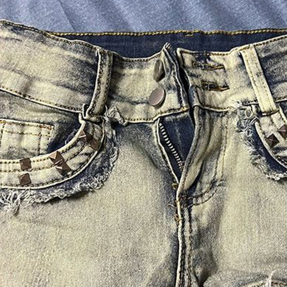 Retroy2K American Rivet Shorts - Street Fashion Girls ulasan dan harga
