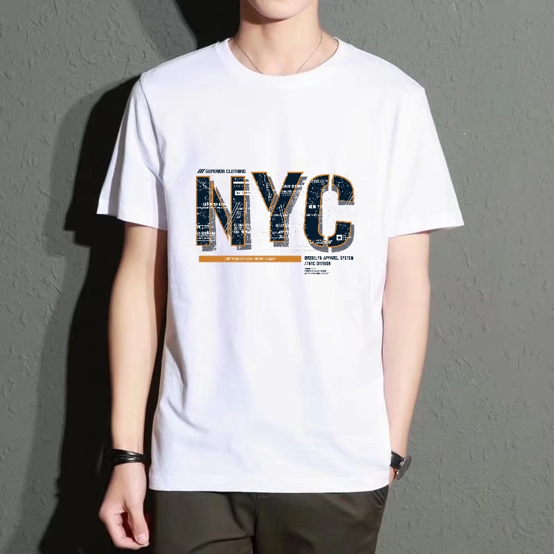 Men's Black Round-Neck Short-S - Street Fashion Nyc ulasan dan harga
