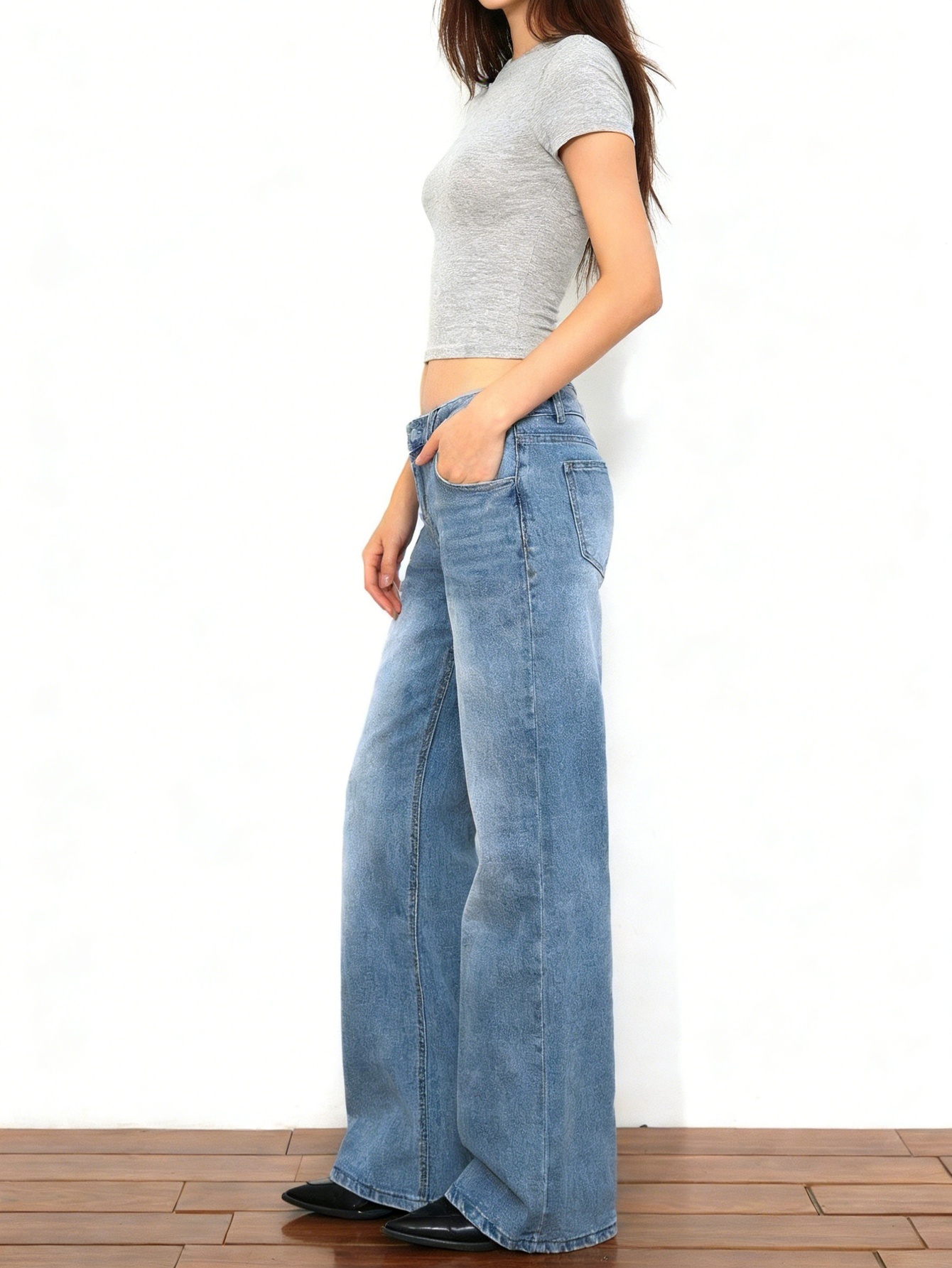 Blue jeans pant for man Y2K dr - Street Fashion Jeans Women ulasan dan harga