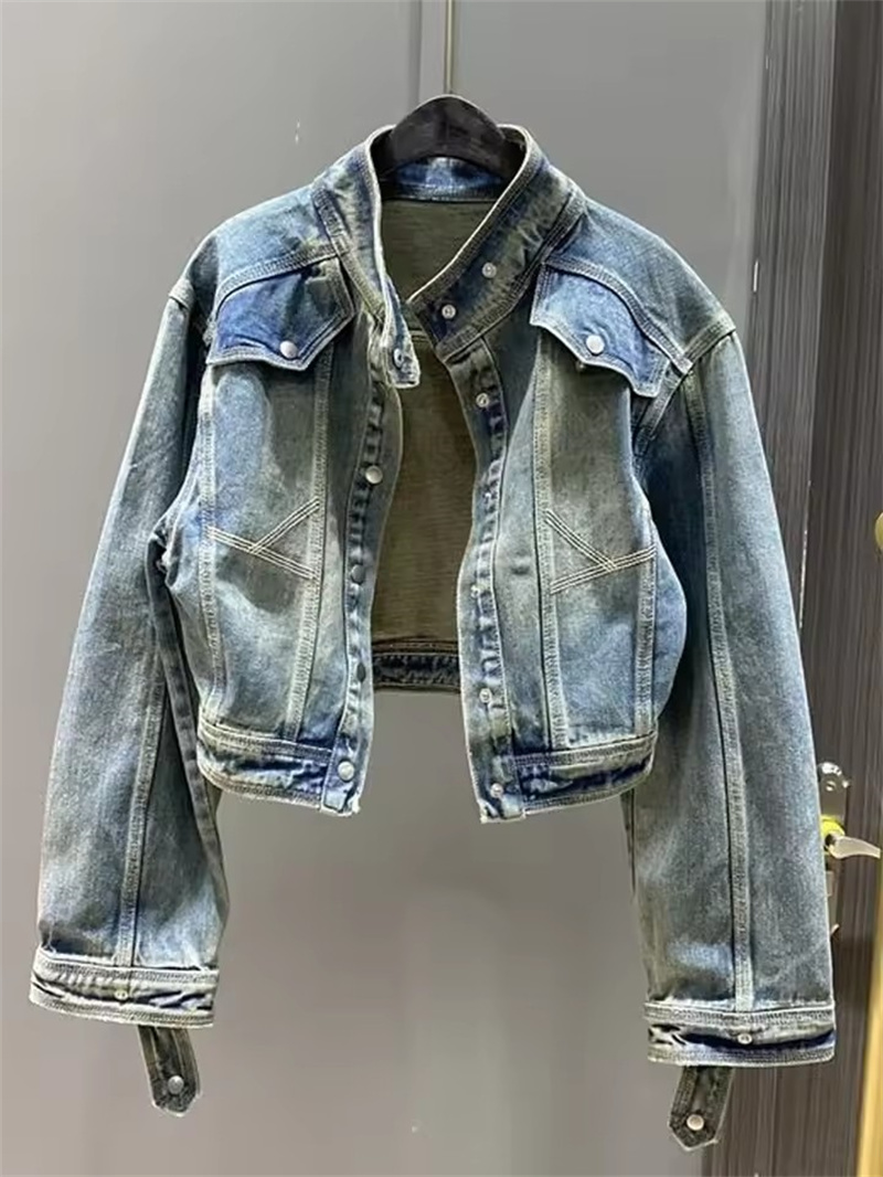 Vintage Short Denim Jacket Wom - Street Fashion Jeans Women ulasan dan harga
