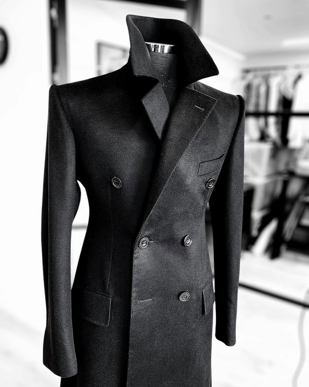 Fashion Woolen Blend Coat Men  - Street Fashion Shanghai ulasan dan harga