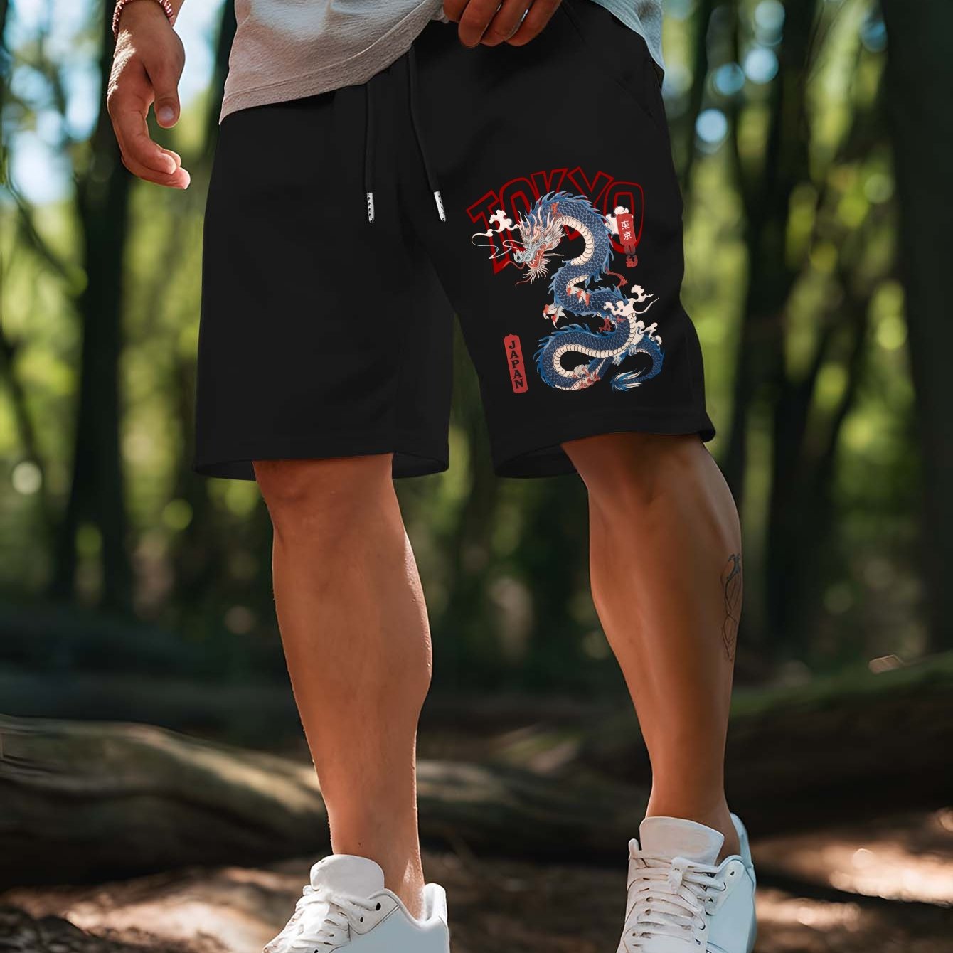 Men's Dragon Patterned Tokyo L - Street Fashion In Tokyo ulasan dan harga