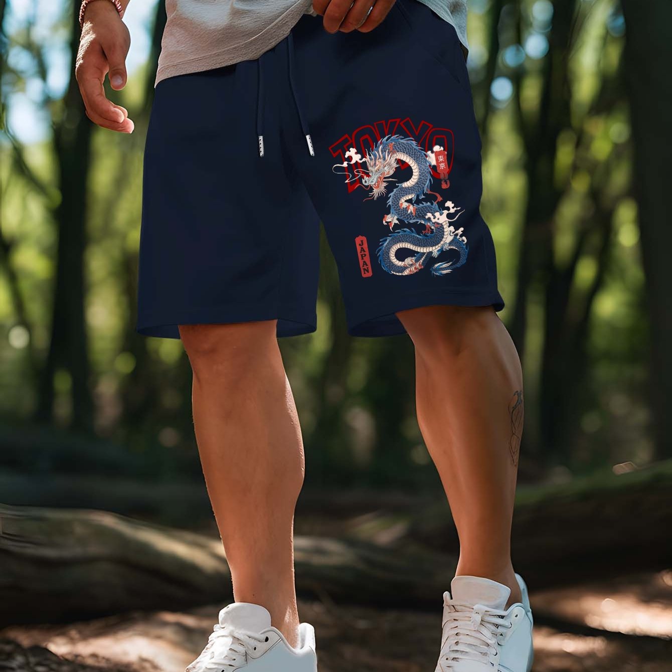 Men's Dragon Patterned Tokyo L - Street Fashion In Tokyo ulasan dan harga