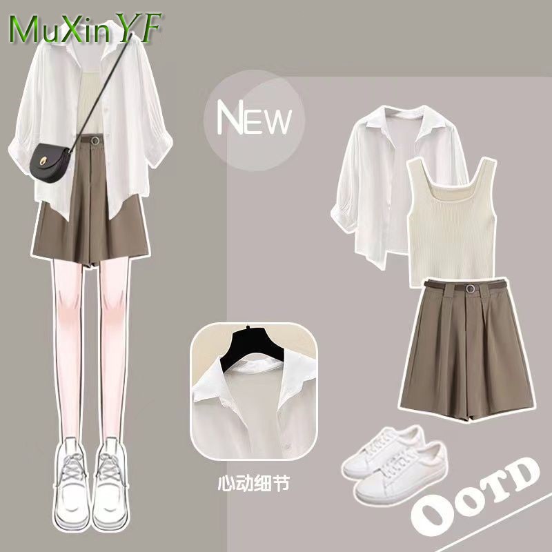 Women's Summer Shorts Suit 202 - Street Fashion Korean ulasan dan harga