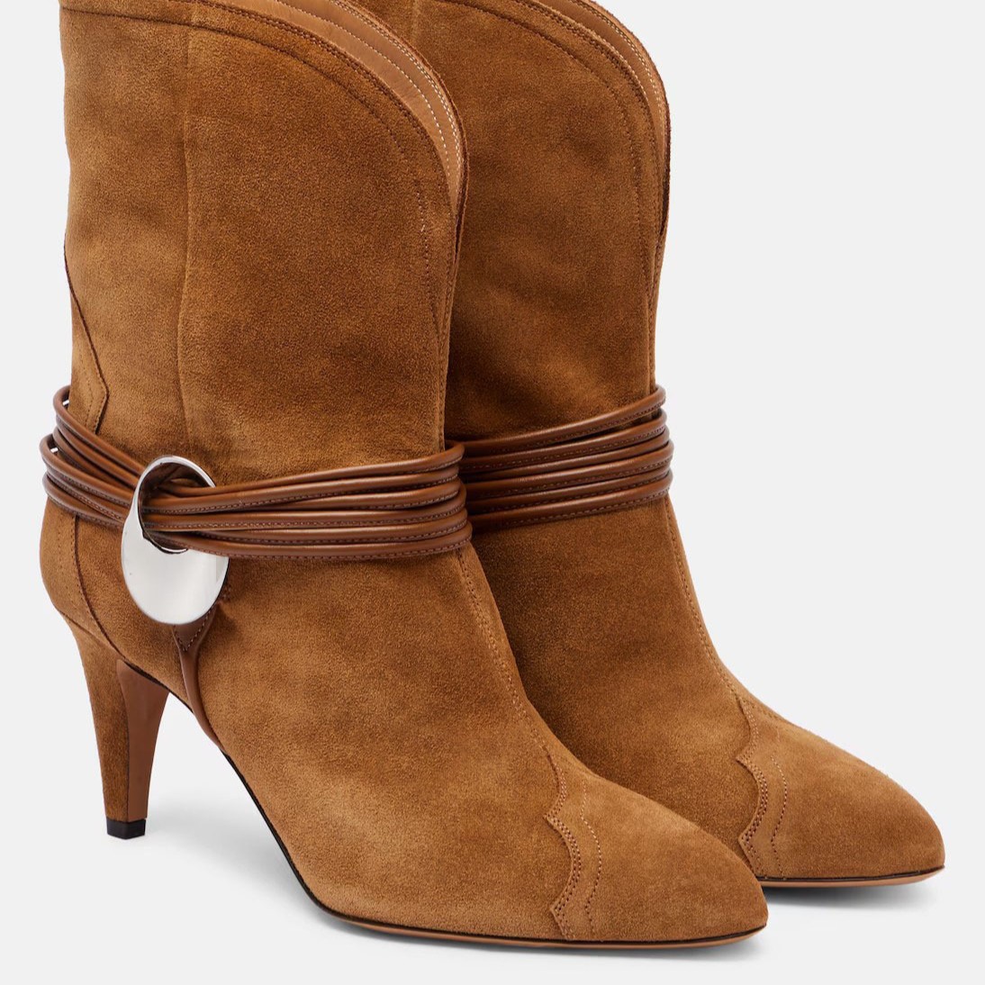 Women's Suede Western Ankle Bo - Street Fashion Look ulasan dan harga