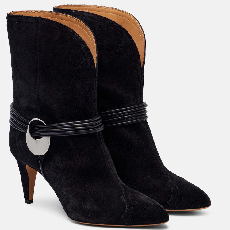 Women's Suede Western Ankle Bo - Street Fashion Look ulasan dan harga