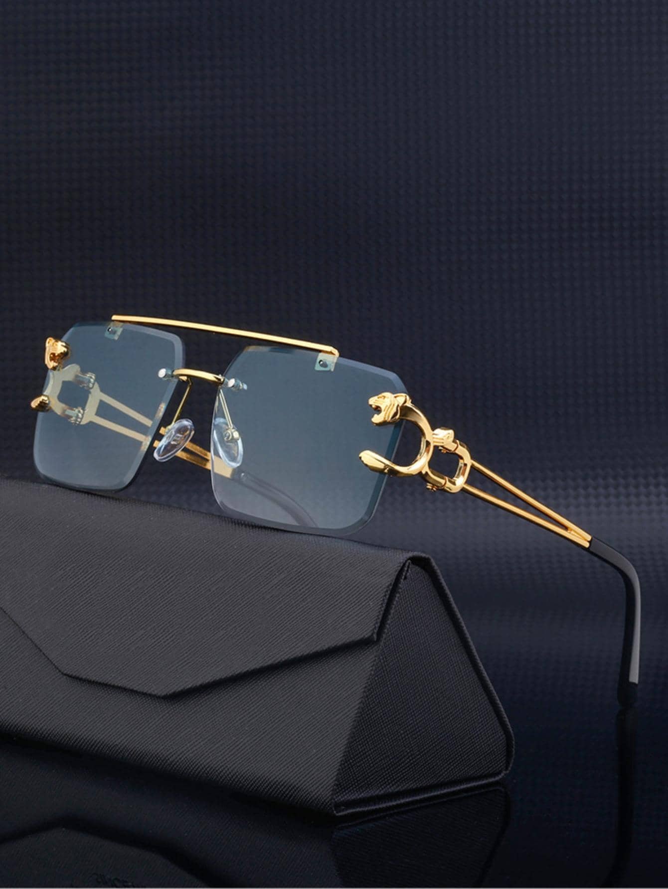 1pair Men Rimless Fashion Glas - Street Fashion Look ulasan dan harga