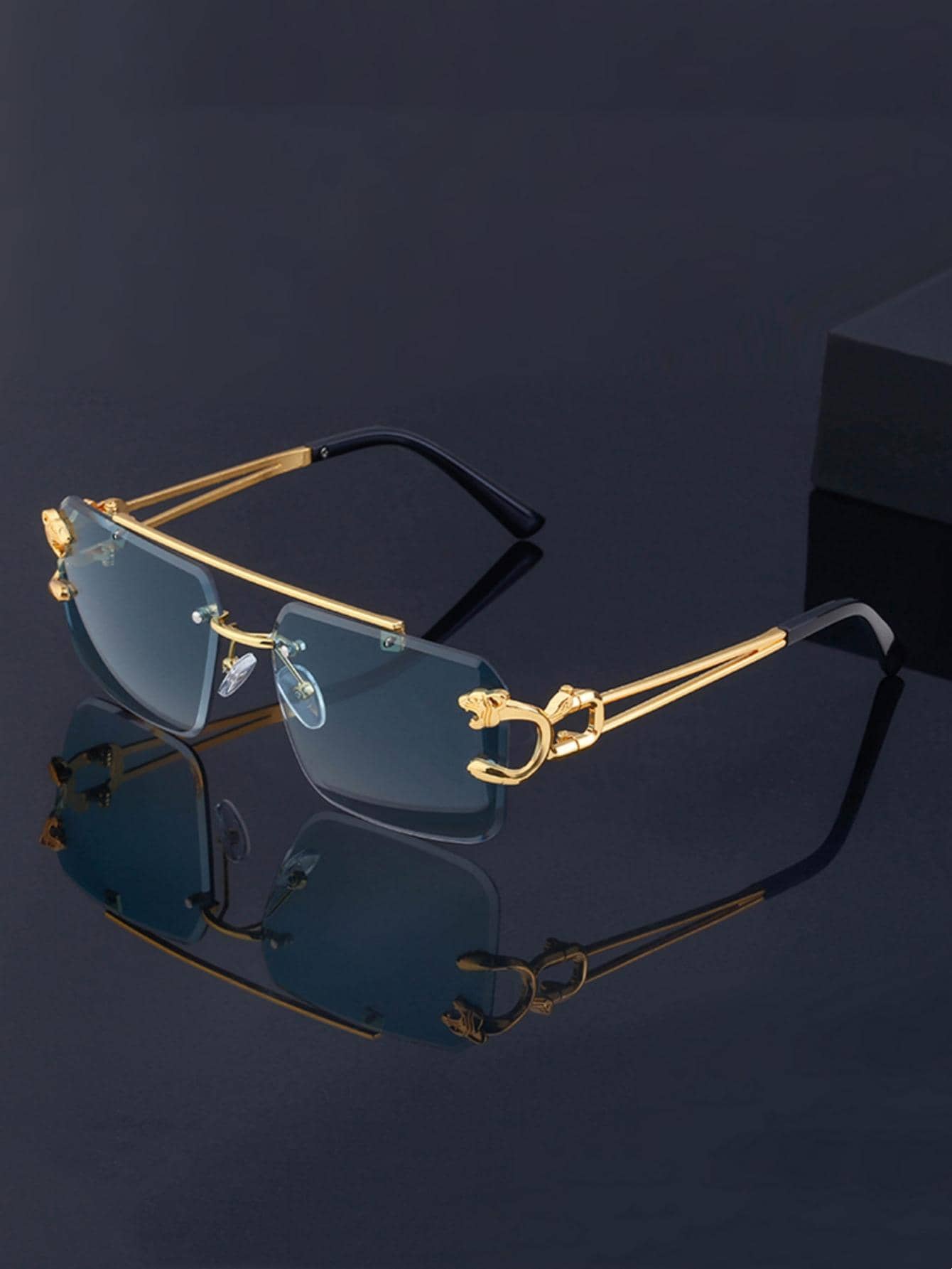 1pair Men Rimless Fashion Glas - Street Fashion Look ulasan dan harga