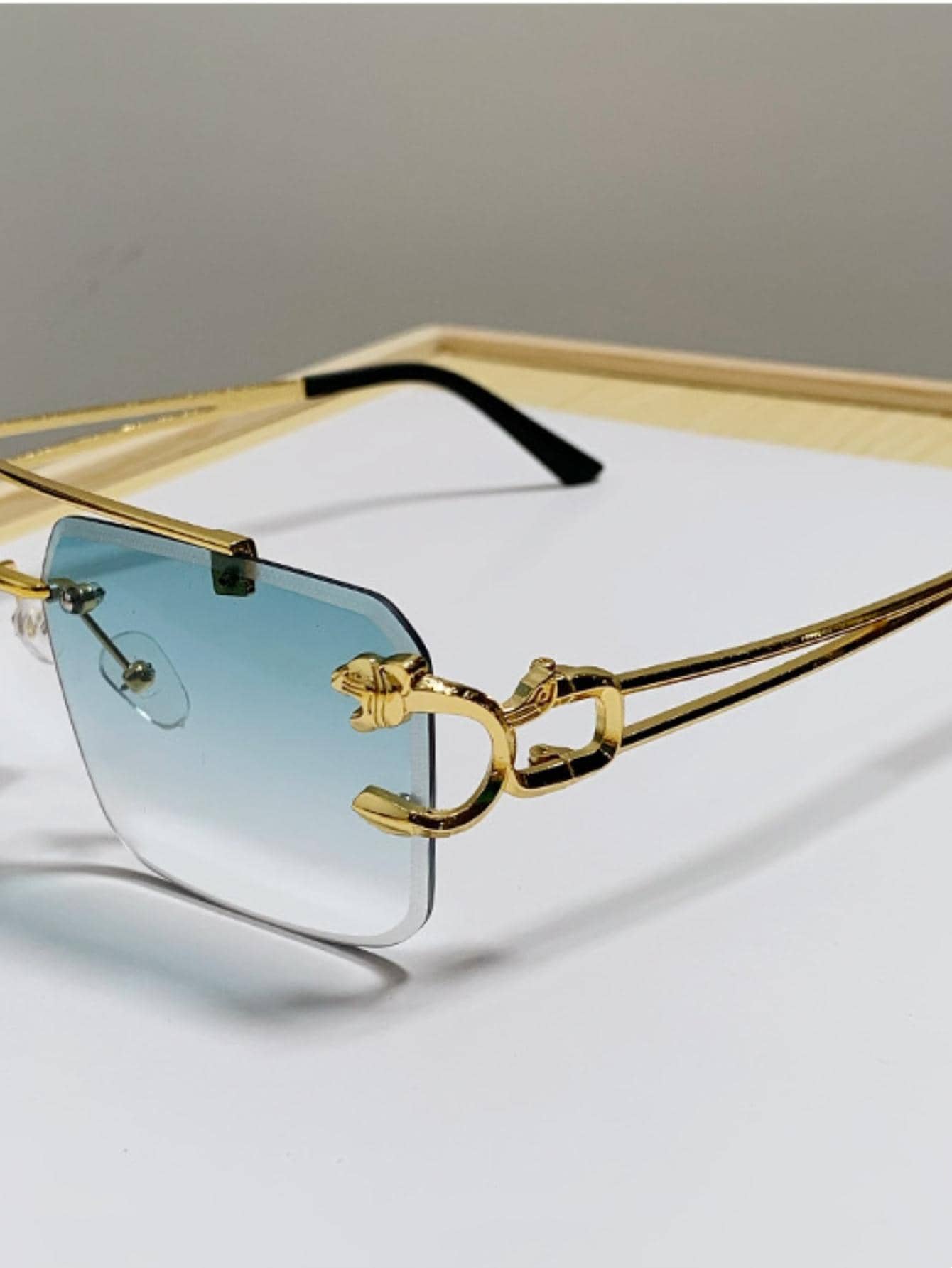 1pair Men Rimless Fashion Glas - Street Fashion Look ulasan dan harga