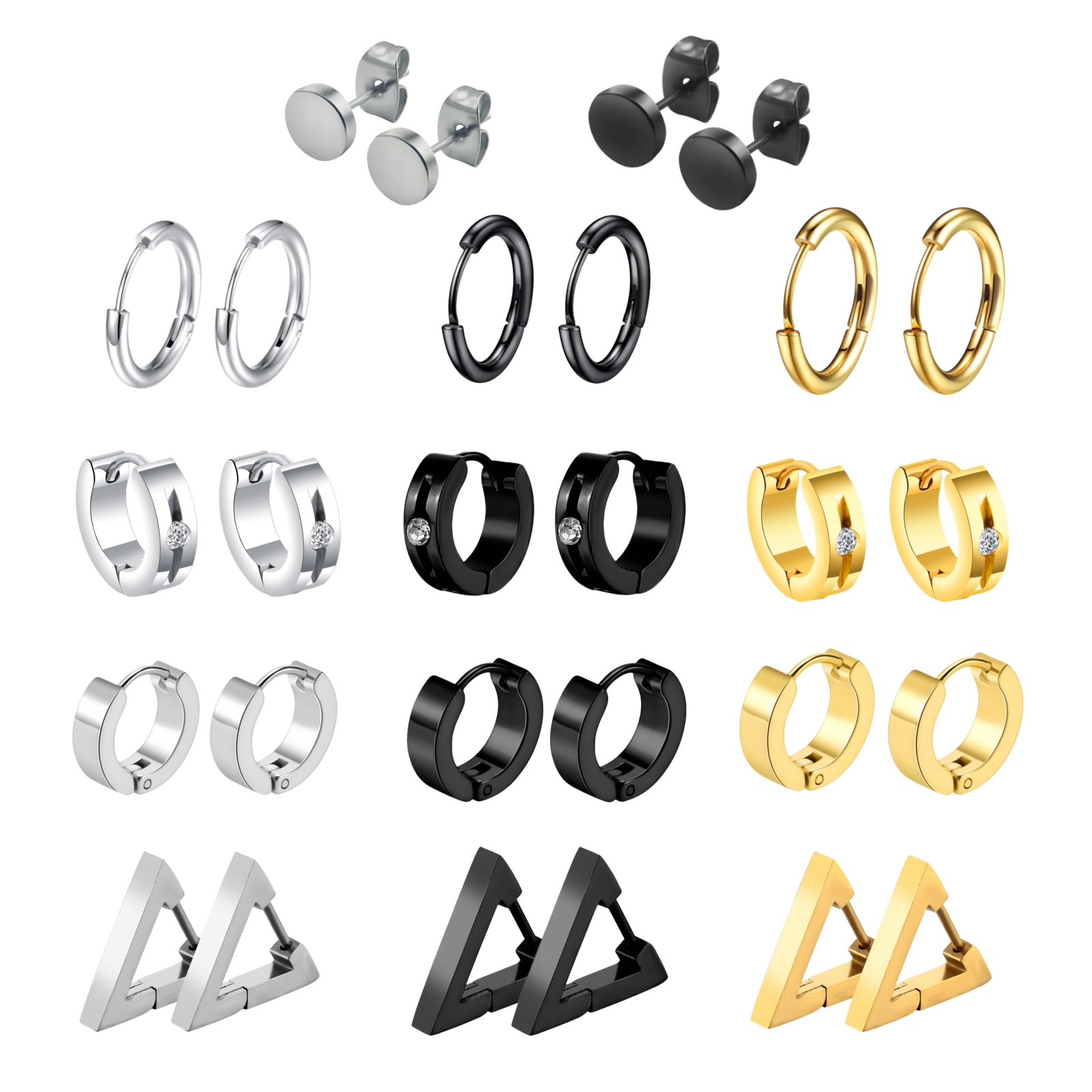 1 Pair Punk Statement Hip Pop  - Street Fashion Trends 2025 ulasan dan harga