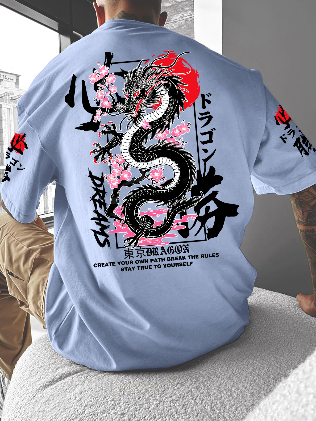 New Men Summer T-shirt  Street - Street Fashion In Tokyo ulasan dan harga