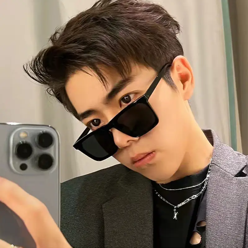 New Square Same Sunglasses Mal - Street Fashion Korean ulasan dan harga