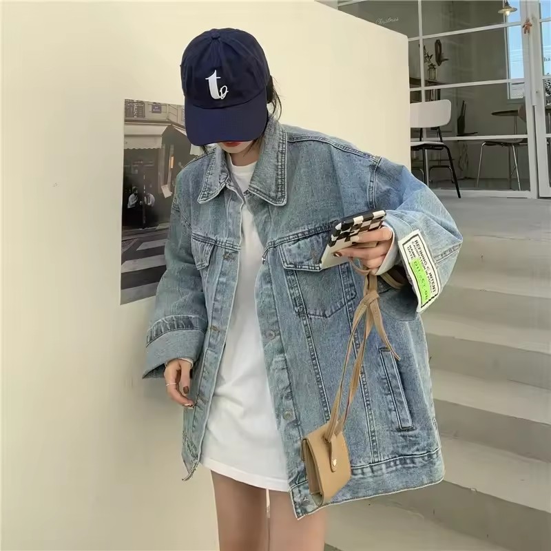 2025 New Fashion Denim Jacket  - Street Fashion Jeans Women ulasan dan harga