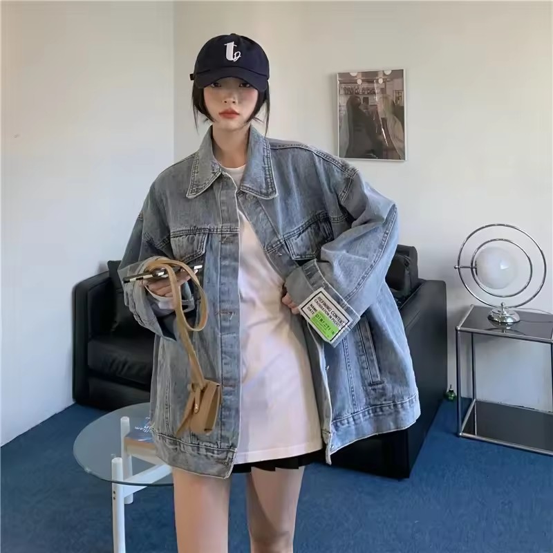 2025 New Fashion Denim Jacket  - Street Fashion Jeans Women ulasan dan harga