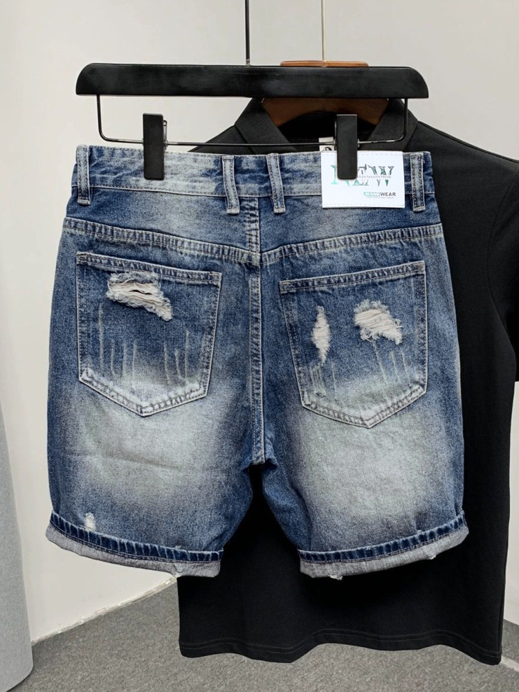 2026 Summer Ripped Straight Me - Street Fashion Korean ulasan dan harga