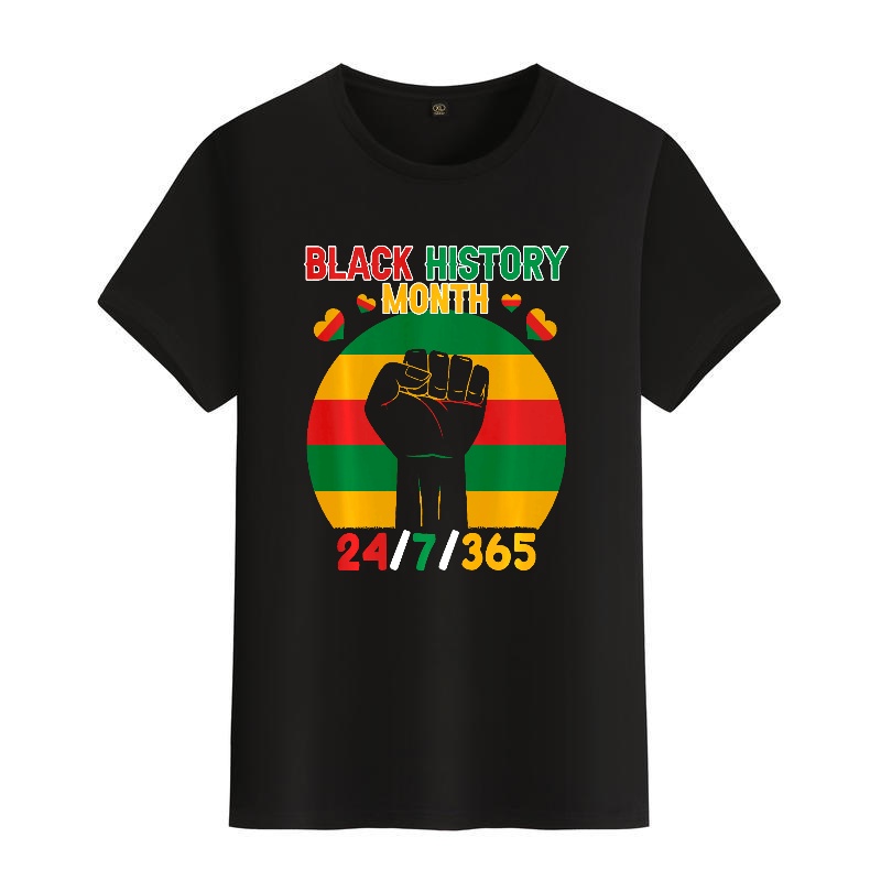 Men's Black Crew Neck Short-Sl - Street Fashion History ulasan dan harga