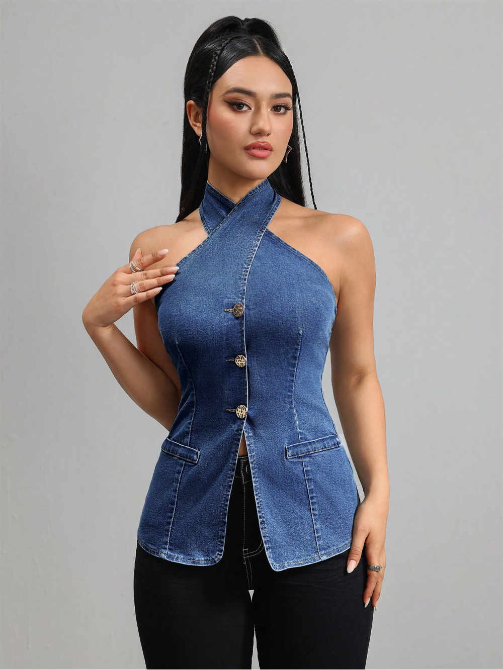 2026 new neck hanging sleevele - Street Fashion Girls ulasan dan harga
