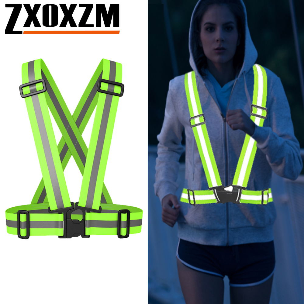 1Pcs Night Running Vest High V - Reflective Jacket Running ulasan dan harga