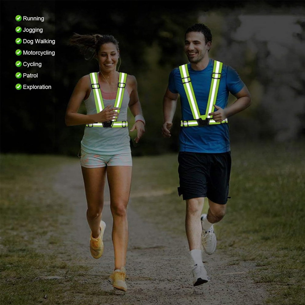 1Pcs Night Running Vest High V - Reflective Jacket Running ulasan dan harga