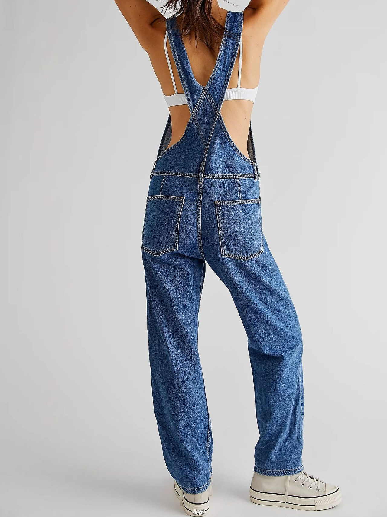 Blue Denim Overalls Jumpsuit R - Street Fashion Jeans Women ulasan dan harga