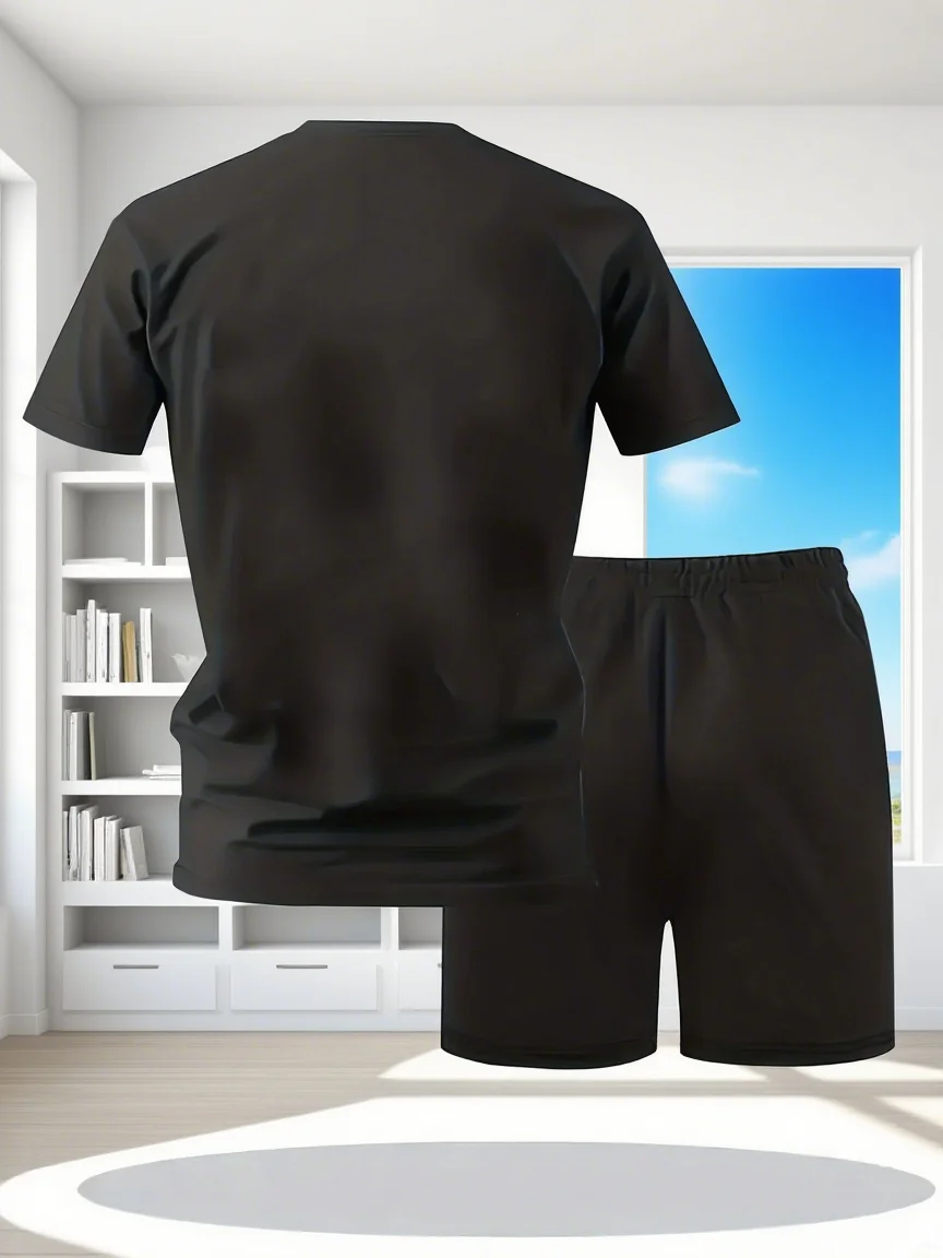 Summer Men's Printed Short-Sle - Street Fashion Urban ulasan dan harga