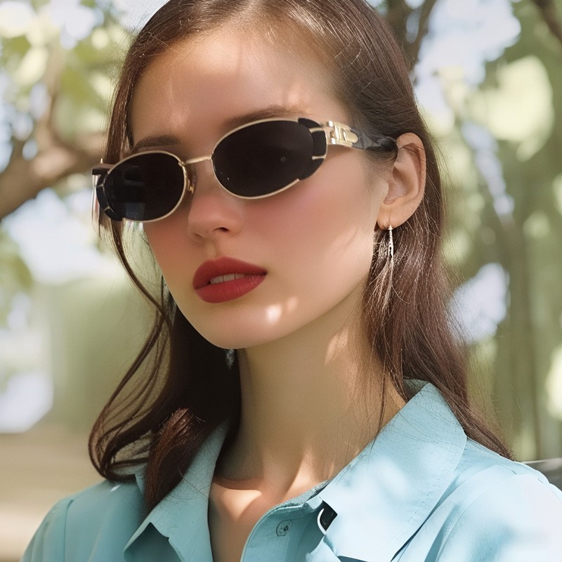 2025 new metal small frame sun - Street Fashion Trends 2025 ulasan dan harga