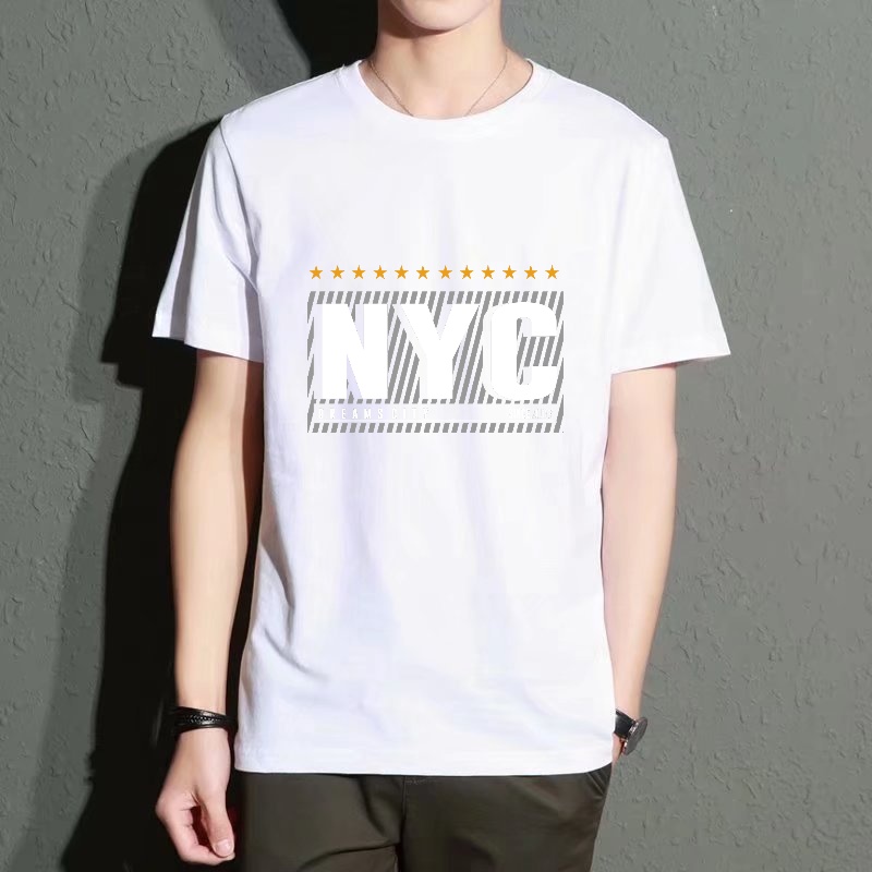 Men's Black Round-Neck Short-S - Street Fashion Nyc ulasan dan harga