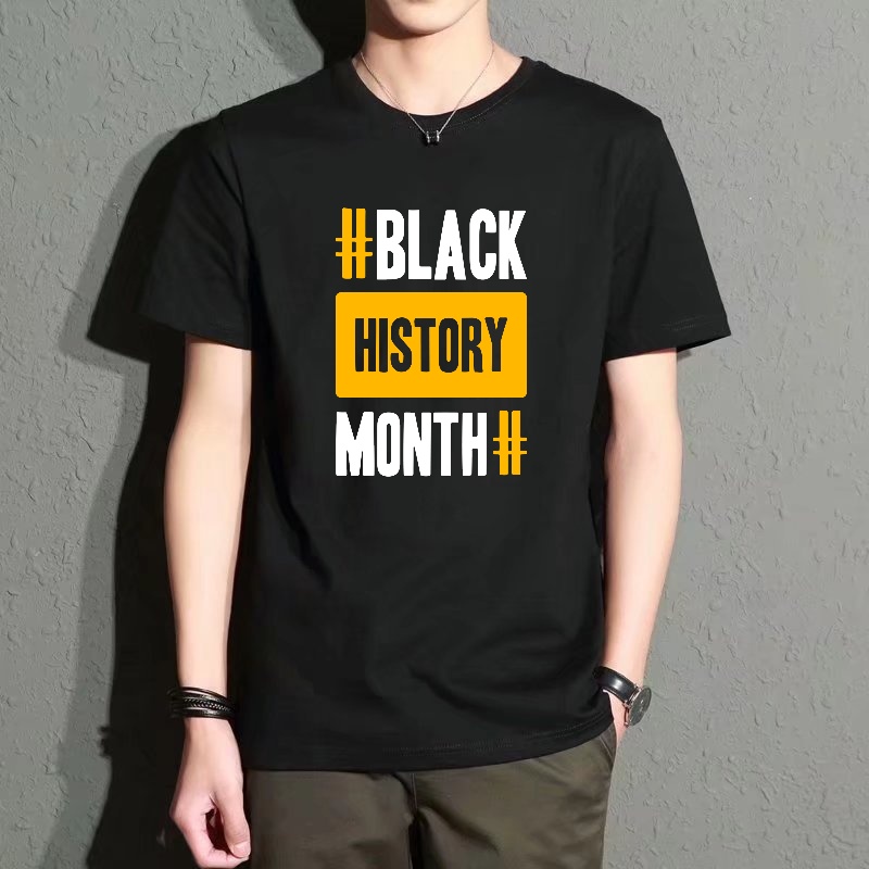 Men's Black Round-Neck Short-S - Street Fashion History ulasan dan harga