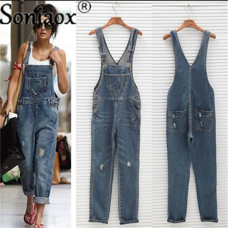 Casual Streetwear Hole Denim J - Street Fashion Jeans Women ulasan dan harga