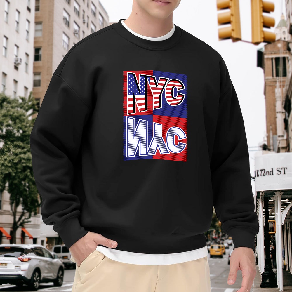 Men's Black Crew Neck Pullover - Street Fashion Nyc ulasan dan harga
