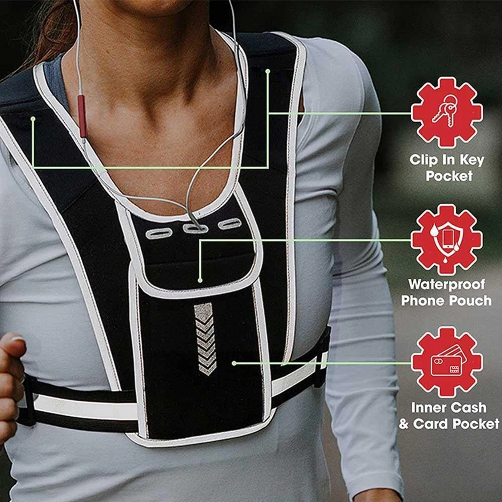 Running Vest Phone Holder for  - Reflective Jacket Running ulasan dan harga