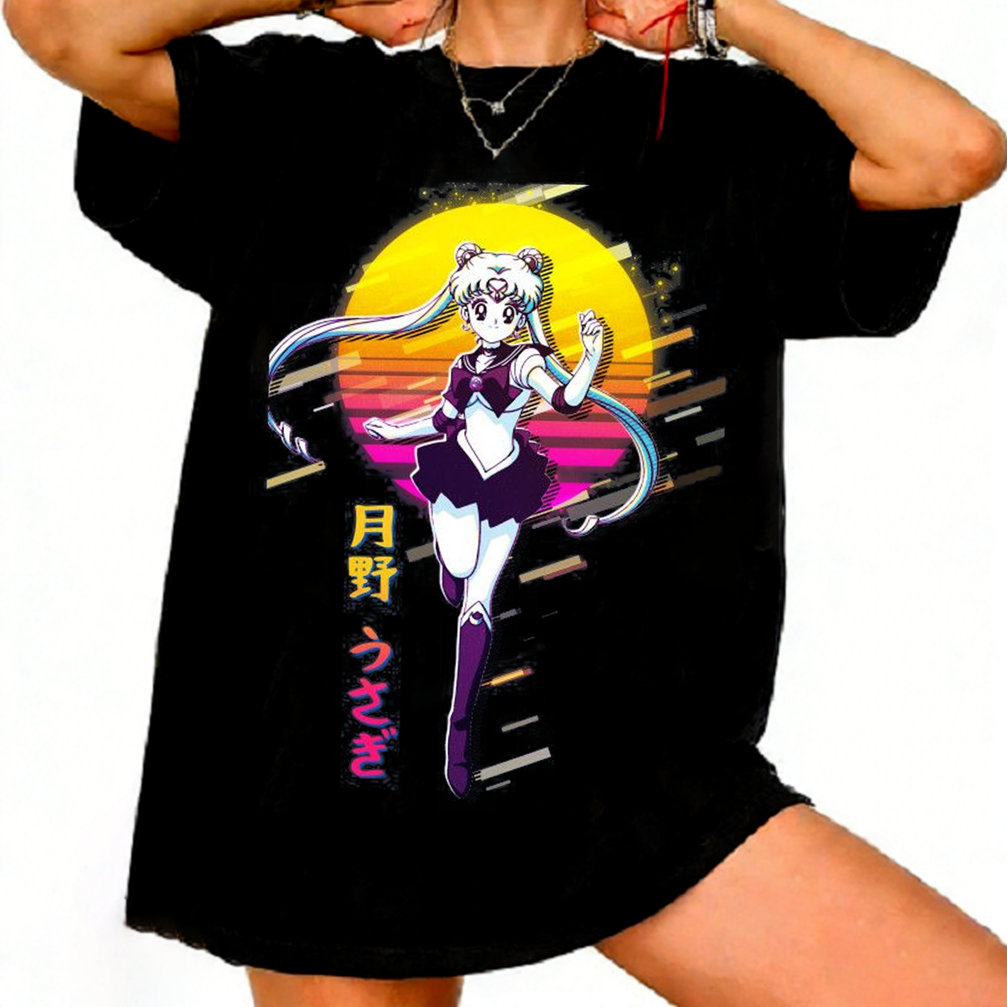 Sailor Moon 90s Retro Anime Gr - Street Fashion Urban ulasan dan harga