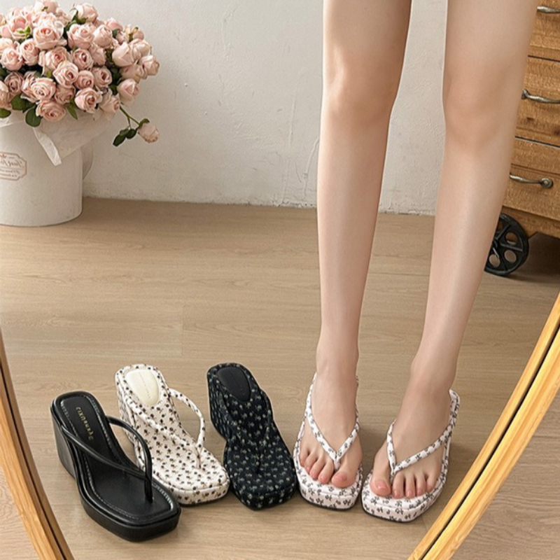 Women Platform Wedge Heel Slip - Street Fashion Clothing ulasan dan harga