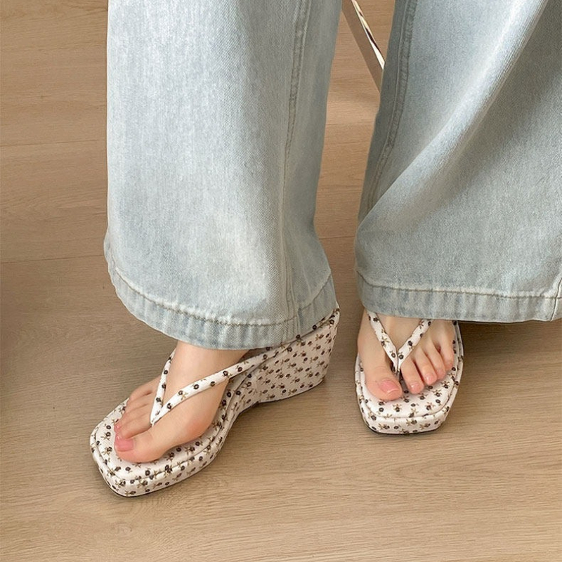 Women Platform Wedge Heel Slip - Street Fashion Clothing ulasan dan harga