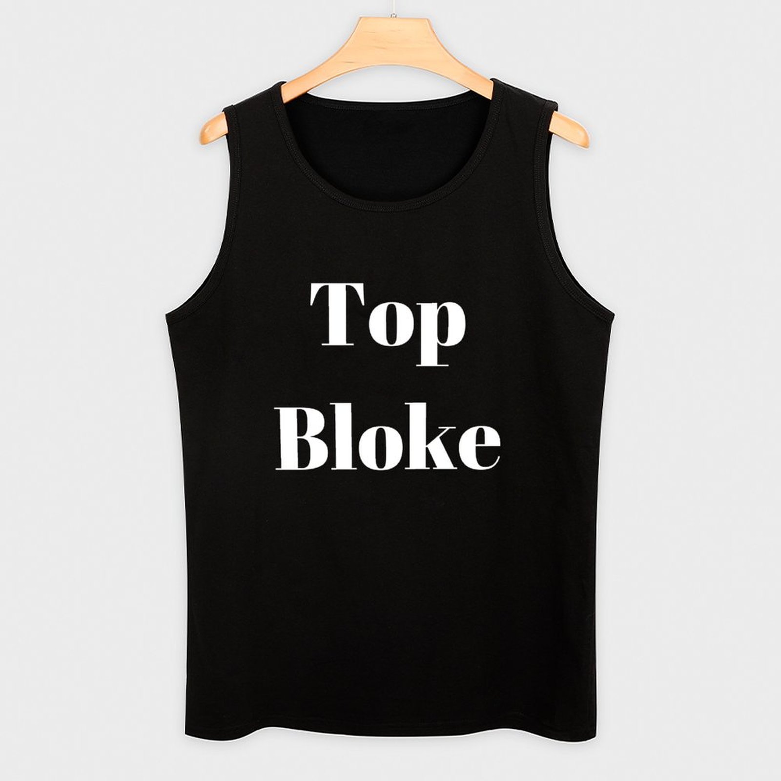 Top Bloke (white text) Tank To - Street Fashion Urban ulasan dan harga