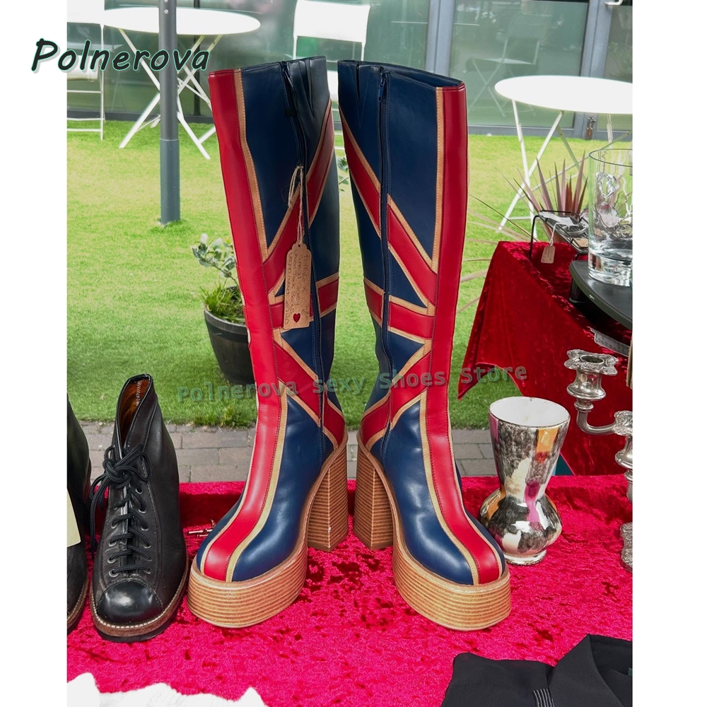 Union Jack Platform Fashion Bo - Street Fashion Girls ulasan dan harga